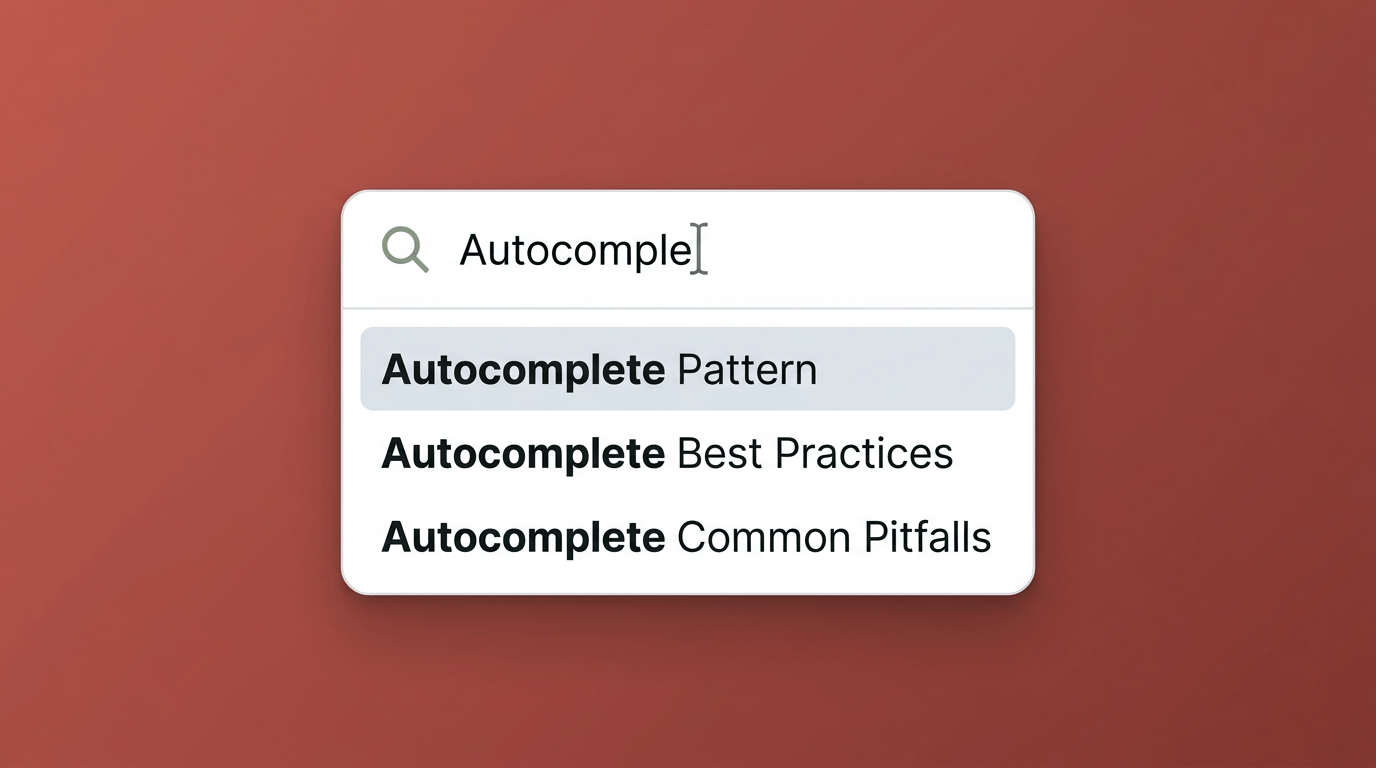 Autocomplete Pattern | UX Patterns for Developers